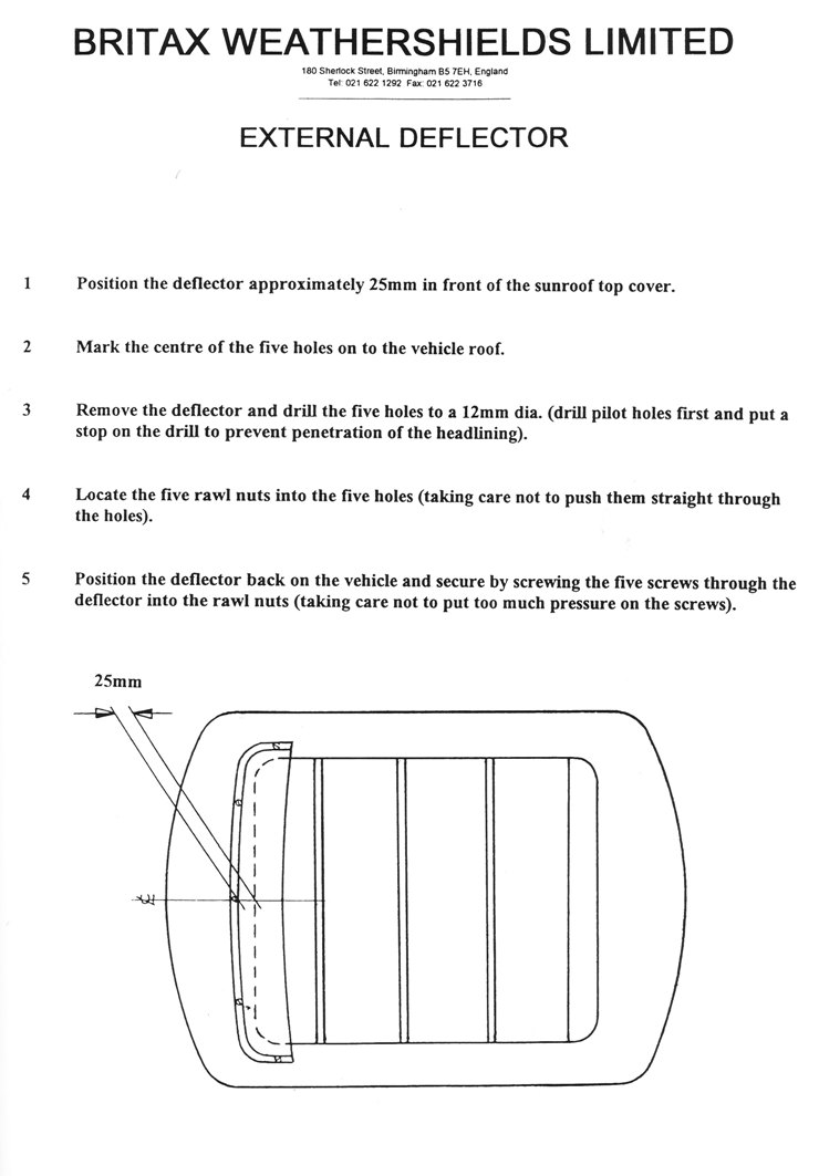 Page 6 Britax Sunway Weathershild Mk2 Installation Manual (2)